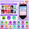 Kids Smart Phone for Girls, Touchscreen, 64GB Card Birthday Gifts for Girls Age 3, 4, 5, 6, 7, 8, 10 Year Old, Toddler Educational Learning Toys Phone with Dual Camera, Game, Music Player view 3
