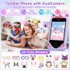 Kids Smart Phone for Girls, Touchscreen, 64GB Card Birthday Gifts for Girls Age 3, 4, 5, 6, 7, 8, 10 Year Old, Toddler Educational Learning Toys Phone with Dual Camera, Game, Music Player view 4