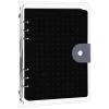 A5 Zippered Pin Display Book with 8 Felt Pages for 350 Pins, Transparent Sleeves, Black Hard Shell, Ideal for Collecting and Traveling view 1