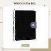 A5 Zippered Pin Display Book with 8 Felt Pages for 350 Pins, Transparent Sleeves, Black Hard Shell, Ideal for Collecting and Traveling view 4