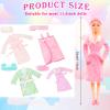 Doll Sleeping Clothes Accessories 28 Pcs Including 4 Sets Bathrobes Pajamas, Bath Towel , 4 Headband, 12 Toiletries, 8 Accessories, 3 Slippers for 11.5 Inch Girl Dolls Storytelling Bathroom Playset view 4