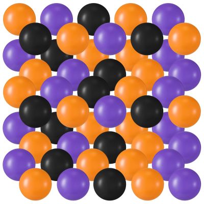 Shappy 180 Pcs Soft Plastic Balls for Toddlers, Crush Proof Ocean Balls Reusable for Photo Booth Props Play Tent Swimming Party Holiday Decoration (Purple Black,Orange)