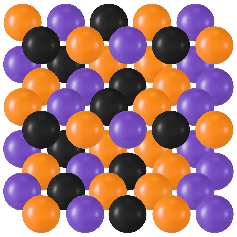 Shappy 180 Pcs Soft Plastic Balls for Toddlers, Crush Proof Ocean Balls Reusable for Photo Booth Props Play Tent Swimming Party Holiday Decoration (Purple Black,Orange)