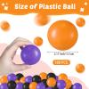 Shappy 180 Pcs Soft Plastic Balls for Toddlers, Crush Proof Ocean Balls Reusable for Photo Booth Props Play Tent Swimming Party Holiday Decoration (Purple Black,Orange) view 2