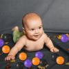 Shappy 180 Pcs Soft Plastic Balls for Toddlers, Crush Proof Ocean Balls Reusable for Photo Booth Props Play Tent Swimming Party Holiday Decoration (Purple Black,Orange) view 4