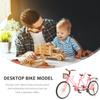 SUPVOX Two-Seater Doll Bike Accessories Miniature Toy Bicycle Model with Pedals for Kids Indoor Outdoor Play and Desktop Decoration view 4