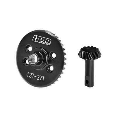 20Cr Steel Spiral-Cut Front Differential Gear 13T/37T for Traxxas 1:10 Slash 4X4 / Hoss VXL 3S / Rustler VXL/Ford GT 4-TEC 2.0 / Bigfoot/Revo 3.3 / Stampede / 1:8 Jato 4X4 VXL-4S / 1:7 XO-01