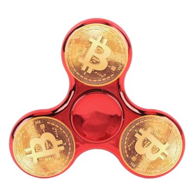 Cffuvros Metal Fidget Rotate for Adults, Stainless Steel Infinity Gear Fidget Toy, Gyro ABS Electroplating Sensory Rotate for Stress Relief Smooth Rotation (Red)