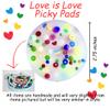 2pc Premium Rainbow Picky Pad Fidget Toy Limited Edition Love Picking Handmade Reusable Beads Craft DIY Friendship Bracelet Sensory Toy for ADD ADHD OCD Autism Skin Picking Hair Pulling Party Favor Relax Anxiety (Rainbow) view 3