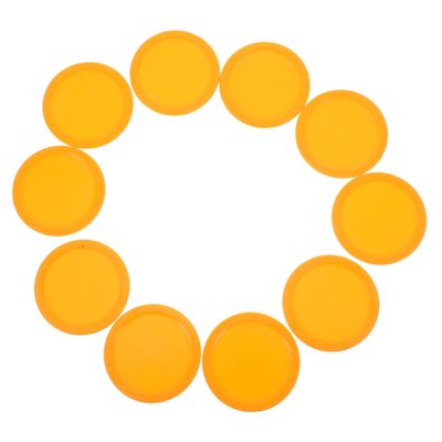 Yardwe 10Pcs Plastic Ice Hockey Pucks for Table Hockey Bright Replacement for Indoor Games Smooth Sliding for Adults