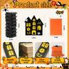 Halloween Wooden Blocks Stacking Games, Haunted Castle Theme Tumbling Tower and Balance Game for Adults, Kids, and Family Party, Stacking Board Toy with Storage Bag, Halloween Party Activities Gifts view 2