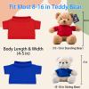 FAHOXUMR Personalized Teddy Bear Clothes with Photo Text, Custom Stuffed Animal Clothing Fit 8-16inch Stuffed Bear Clothes, Personalized Doll Clothing Make Your Own Plush Doll Shirt view 3
