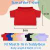 FAHOXUMR Personalized Teddy Bear Clothes with Photo Text, Custom Stuffed Animal Clothing Fit 8-16inch Stuffed Bear Clothes, Personalized Doll Clothing Make Your Own Plush Doll Shirt view 4