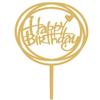 10 PCS Happy Birthday Cake Topper Set, Gold Acrylic Happy Cupcake Toppers, Birthday Decorations for Children or Adults view 2