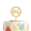10 PCS Happy Birthday Cake Topper Set, Gold Acrylic Happy Cupcake Toppers, Birthday Decorations for Children or Adults view 3