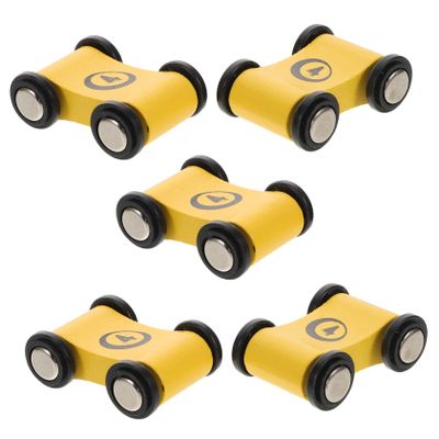VICASKY 5pcs Boy Girl Wooden Race Track Toy with Mini Friction Cars Montessori Learning Toy for Toddlers Promotes Creativity and Family Bonding for Home and Travel Play