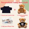 FAHOXUMR Personalized Teddy Bear Clothes with Photo Text, Custom Stuffed Animal Clothing Fit 8-16inch Stuffed Bear Clothes, Personalized Doll Clothing Make Your Own Plush Doll Shirt view 2