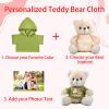 FAHOXUMR Personalized Teddy Bear Clothes with Photo Text, Custom Stuffed Animal Clothes Fit 8-16inch Stuffed Bear Clothing, Personalized Doll Clothing Make Your Own Plush Doll Shirt view 2