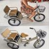 3 Wheels Bicycle,Rickshaw Tricycle with Pedals,Tandem Trike with Back seat,seat with Belt and armrest,Front and Rear Wheel Brakes,Outdoor Cruiser Bike,Pneumatic tire Spoke Wheels view 4