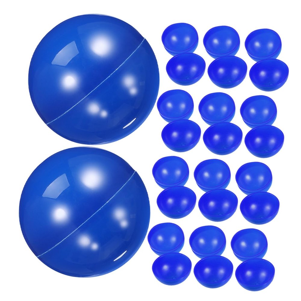 Cabilock 20pcs Raffle Drawing Balls Blue Bingo Calling Balls for Game Nights Prize Raffles and Party Activities Hollow Plastic Spheres