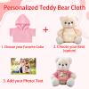 FAHOXUMR Personalized Teddy Bear Clothes with Photo Text, Custom Stuffed Animal Clothes Fit 8-16inch Stuffed Bear Clothing, Personalized Doll Clothing Make Your Own Plush Doll Shirt view 2