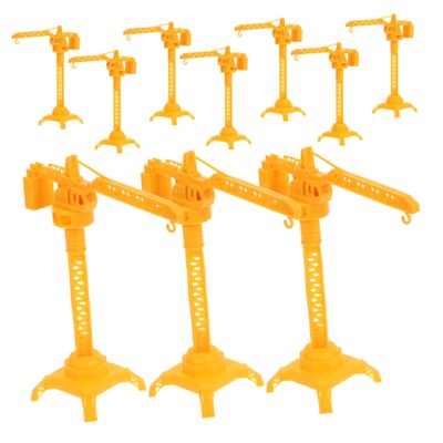 VICASKY 10PCS Construction Crane Set Portable Educational Vehicle Enhancing Creativity Coordination Spatial Reasoning for Play Realistic Design for Young Engineers