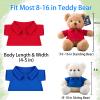 FAHOXUMR Custom Teddy Bear Clothes with Photo Text, Personalized Stuffed Animal Clothing Fit 8-16inch Stuffed Bear Clothing, Personalized Doll Clothes Make Your Own Plush Doll Shirt view 3