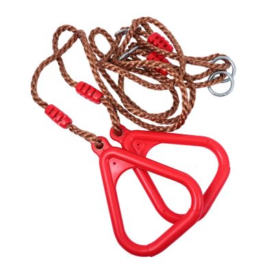 Abaodam Children's Plastic Climbing Ring with Short Rope Gymnastic Swinging Ring for Boys and Girls Fitness Sturdy Outdoor Indoor Exercise Equipment Random Style