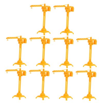 Abaodam 10PCS Construction Crane Set Manual Vehicle for Fine Motor Skills Development Portable Indoor Realistic Engineering Fun