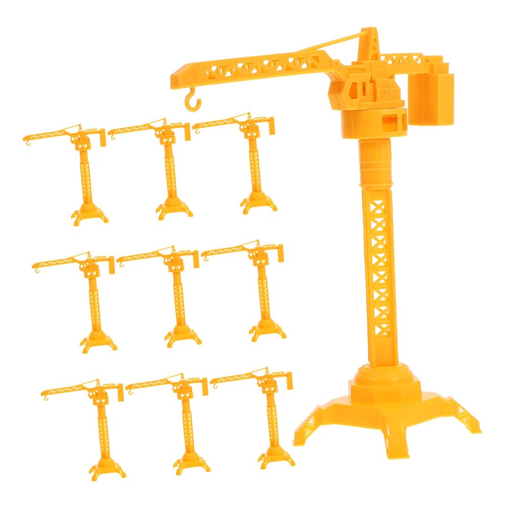 VICASKY 10PCS Tower Crane Set Portable Manual Lift Engineering Vehicles for Indoor Educational Construction for Developing Coordination Imagination