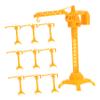 VICASKY 10PCS Tower Crane Set Portable Manual Lift Engineering Vehicles for Indoor Educational Construction for Developing Coordination Imagination view 1