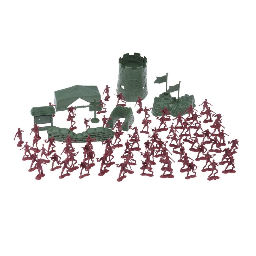Toddmomy 100pcs Plastic Soldier Model Parties Figures for Imaginative Play Engaging Table Model Accessories Safe Plastic Material