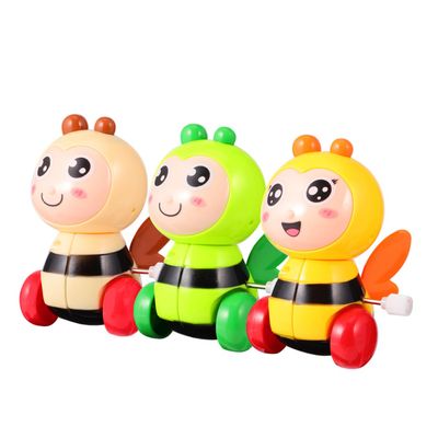 Garneck 3PCS Adorable Wind Up Cartoon Design Clockwork for Safe and Smooth Birthday Enhances Coordination and Imagination Color Random Color