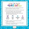 The Dreidel Company Extra Large Hand Painted Wood Hanukkah Dreidels, 48-Pack Blue & White Star Design view 2
