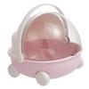 HOOTNEE Cute Pink Baby Stroller Storage Box Portable Dustproof Organizer for Toys Cosmetics and Jewelry Multi-Grid Design for Nursery and Desk Use view 1