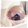 HOOTNEE Cute Pink Baby Stroller Storage Box Portable Dustproof Organizer for Toys Cosmetics and Jewelry Multi-Grid Design for Nursery and Desk Use view 2