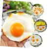 CHICAMPERA 4pcs Decorative Fake Fried Egg Models Toy Eggs Photoing Props for Boys and Girls Kitchen view 2
