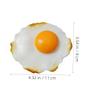 CHICAMPERA 4pcs Decorative Fake Fried Egg Models Toy Eggs Photoing Props for Boys and Girls Kitchen view 3