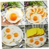 CHICAMPERA 4pcs Decorative Fake Fried Egg Models Toy Eggs Photoing Props for Boys and Girls Kitchen view 4