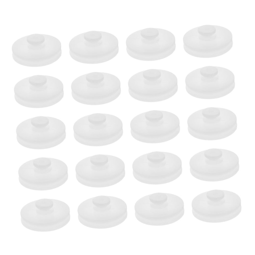 KONTONTY 40 Pcs Plastic Pulley Wheels for Models Dual Gear Pulleys for DIY Projects Smooth Speed Reduction Robust Load Bearing for Robotics Car Model Parts