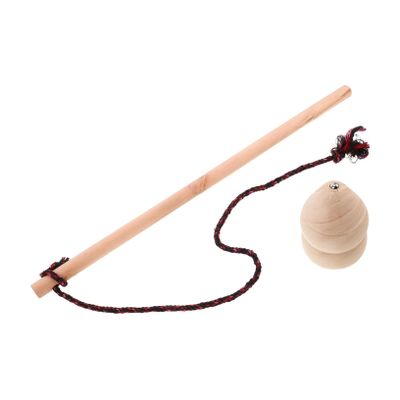 CORHAD 1 Set Wooden Gyro Traditional Spinning Top with Whipstring for Fitness Retro Fun and Solid Wood Craftsmanship for Adults