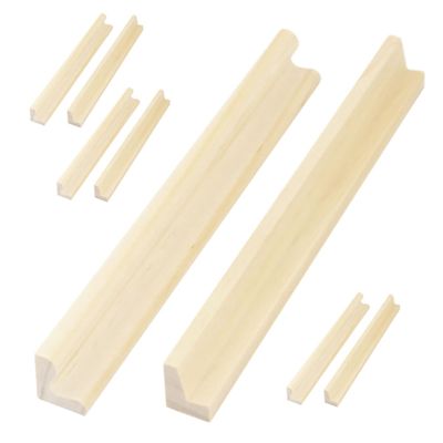 Abaodam 8Pcs Wooden Domino Holder Tray Sturdy Multi Function Display Base for Dominoes Simple Design for Desktop Racks for DIY Projects and Crafting Supplies