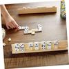 Abaodam 8Pcs Wooden Domino Holder Tray Sturdy Multi Function Display Base for Dominoes Simple Design for Desktop Racks for DIY Projects and Crafting Supplies view 4