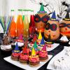 ZHWKMYP 20Pcs Mini Witch Hat, Blue Green Brown Black Mini Witch Hats for Crafts Halloween Party Decor view 3