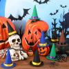 ZHWKMYP 20Pcs Mini Witch Hat, Blue Green Brown Black Mini Witch Hats for Crafts Halloween Party Decor view 4