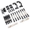 RC Spare Part for WPL C14 C24 C24-1 C54 1/16 Metal for Chassis Link Rod Pull Rod Mount Shock Absorber Drive Shaft Set Modification RC Car Upgrade Parts(Black) view 2