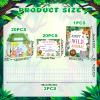 63 Pcs Safari Jungle Party Favors Include 20 Foldable Paper Boxes 20 Forest Mini Stuffed Animals 20 Adoption Cards 1 Adoption Signs 2 Fence for Jungle Party Supplies Adopt a Jungle Animal Favors view 3