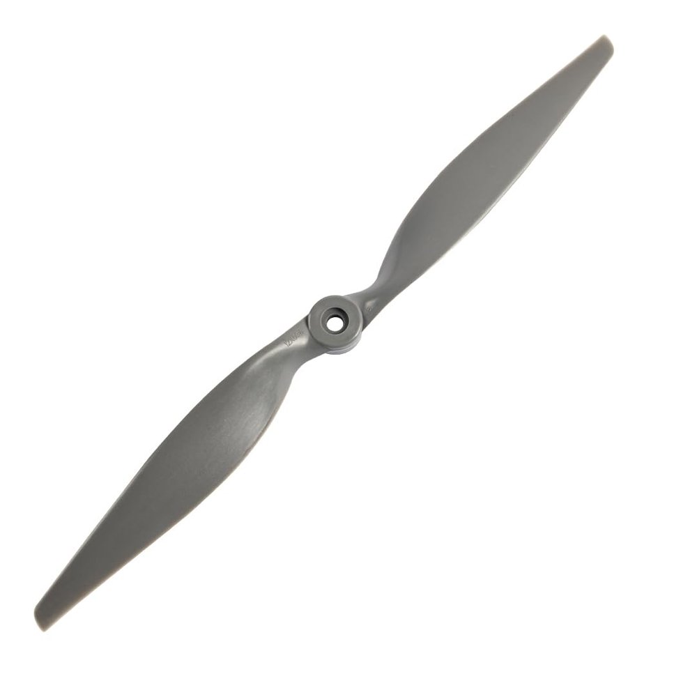 1PC CW CCW RC Propellers 7x5 8x6 9x6 10x7 11x7 12x6 13x6.5 14x7 15x8 16x8 17x8 Inch Gray 2-Vane Direct Drive Nylon Propeller with Adapter Rings for RC Airplan, Drone, Glider (12x6Inch CW)