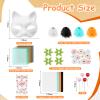 Auch DIY Therian Mask Kit 46Pcs with Felt Furs Eye Meshes Furry Cat Masks Sets Costume Mask for Halloween Christmas Masquerade Cosplay Party view 2