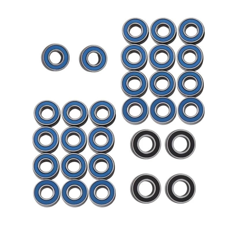 30Pcs Sealed Bearing Kit for Tamiya 1/14 Truck Tractor Trailer Semi Grand Knight King Hauler Upgrade Parts